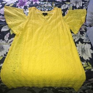 Plus Size Lace Peekaboo Shoulder Dress